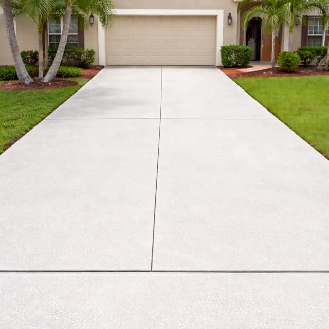 Clean driveway after professional pressure washing
