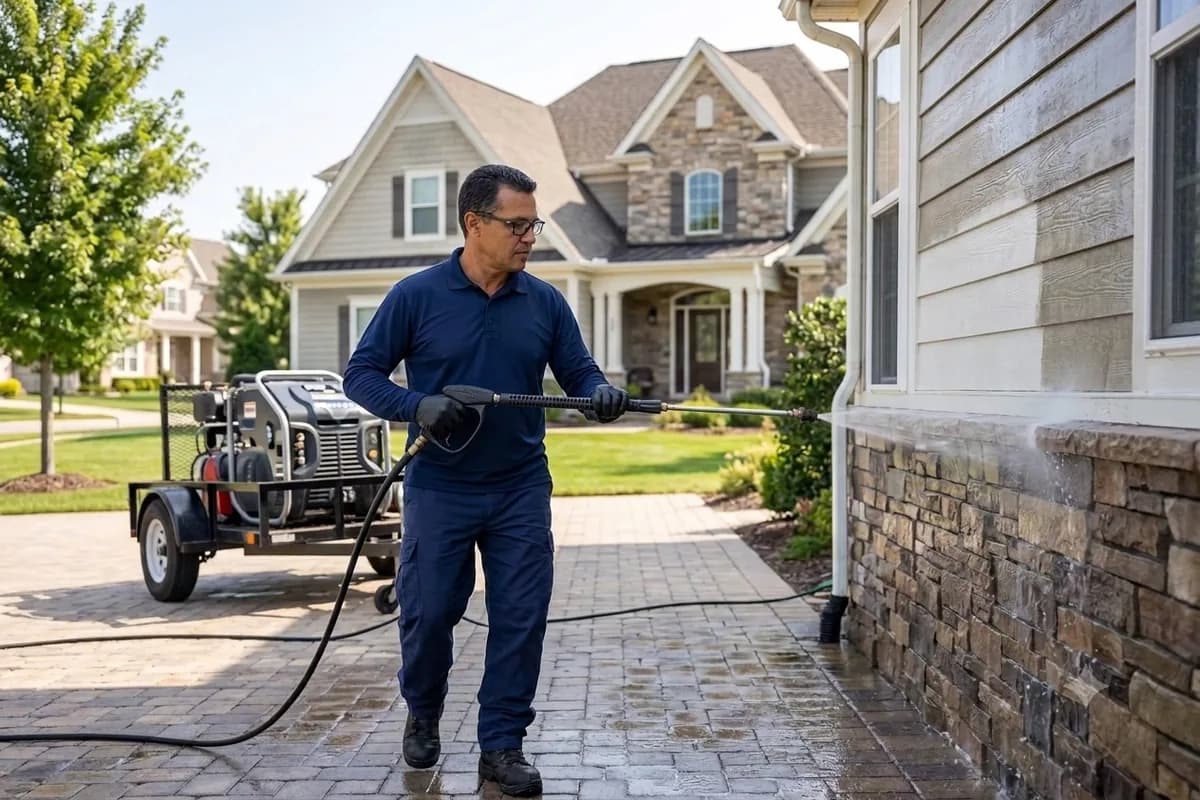 Beautiful clean home exterior after professional house washing